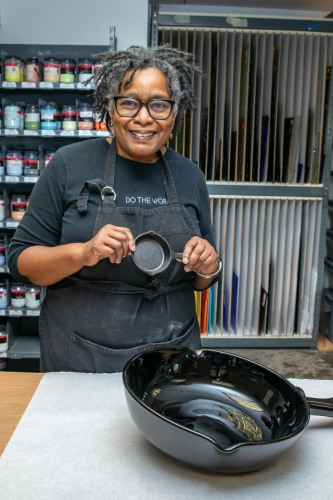 Cheryl Derricotte with Artwork